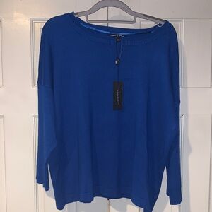 Cable & Gauge Royal Blue Crew Neck Sweater